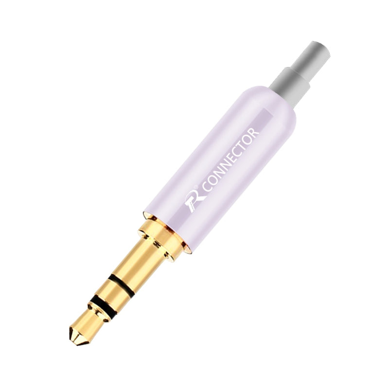 1pc Aluminum Jack 3.5 Earphone Plug with Tail plug clamps 3.5mm 3 pole Stereo Male Plug Gold Plated Wire Connector