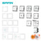 SRAN F6 Series White Crystal Tempered Glass Panel Light switch eu french wall socket usb tv rj45 rj11 Sensor switch Module DIY