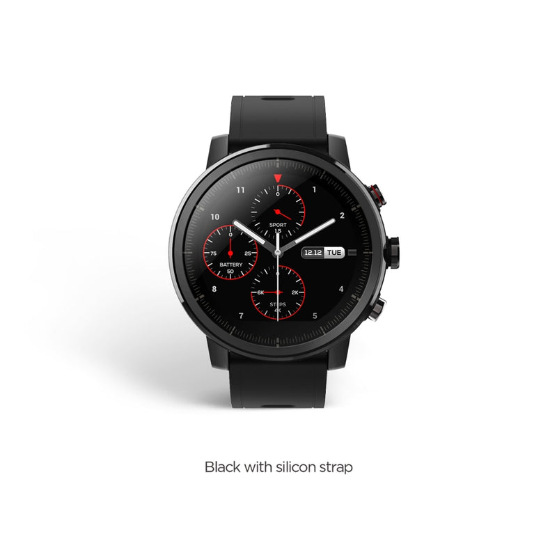In Stock Global Version Amazfit Stratos Smartwatch Music GPS Heart Rate Monitor 5ATM Waterproof Men Outdoor Watch