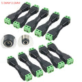 Male Female DC Connector 2.1mm*2.5mm Power Jack Adapter Plug For LED Strip Light CCTV Router Camera Home Applicance
