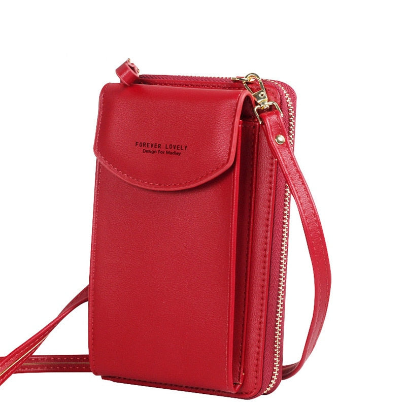 Fashion Cellphone Shoulder Bag Women PU Leather Crossbody Bag 2022 New Handbag Card Holder Messenger Bag Flap Wallet