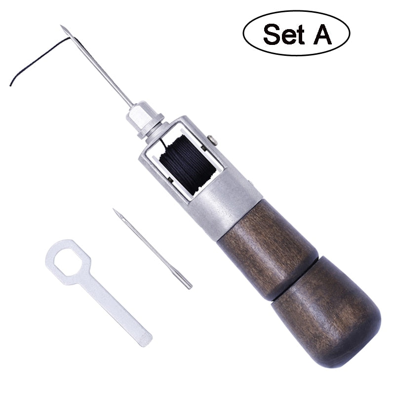 LMDZ Leather Sewing Awl Thread Kit Manual Sewing Machine Speedy Stitcher Leather Craft Stitching Shoemaker Canvas Repair Tool