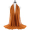 Muslim new Bubble Chiffon Hijab Scarf Women Solid Color Soft Long Shawls and Wraps Georgette Islamic Head Scarves Ladies Hijabs