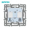 SRAN F6 Series White Crystal Tempered Glass Panel Light switch eu french wall socket usb tv rj45 rj11 Sensor switch Module DIY
