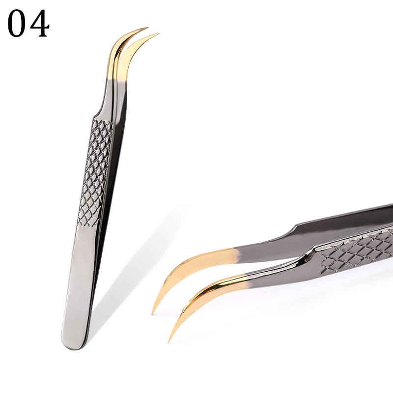 1 Pcs Eyelashes Tweezers Stainless Steel superhard Tweezers High Precision Anti-static tweezers for Eyelash Extensions