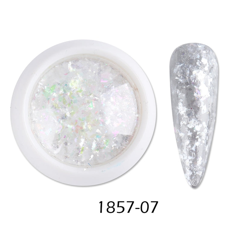 Crystal Fire Opal Flakes Nail Sequins Purple Holographic Glitter DIY Chrome Powder for Spring Nails Manicure Paillettes GL1857