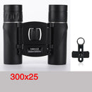 Mini Portable Zoom HD 5000M Telescope Binoculars Powerful 300x25 Folding Long-distance Low Light Night Vision Professional