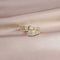 Korea New  Fashion Jewelry Exquisite 14K Real Gold Plated AAA Zircon Ring Elegant Women&