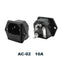 IEC320 C14 Electrical AC Socket 3 pin red LED 250V Rocker Switch 10A fuse female male inlet plug connector 2 pin socket mount