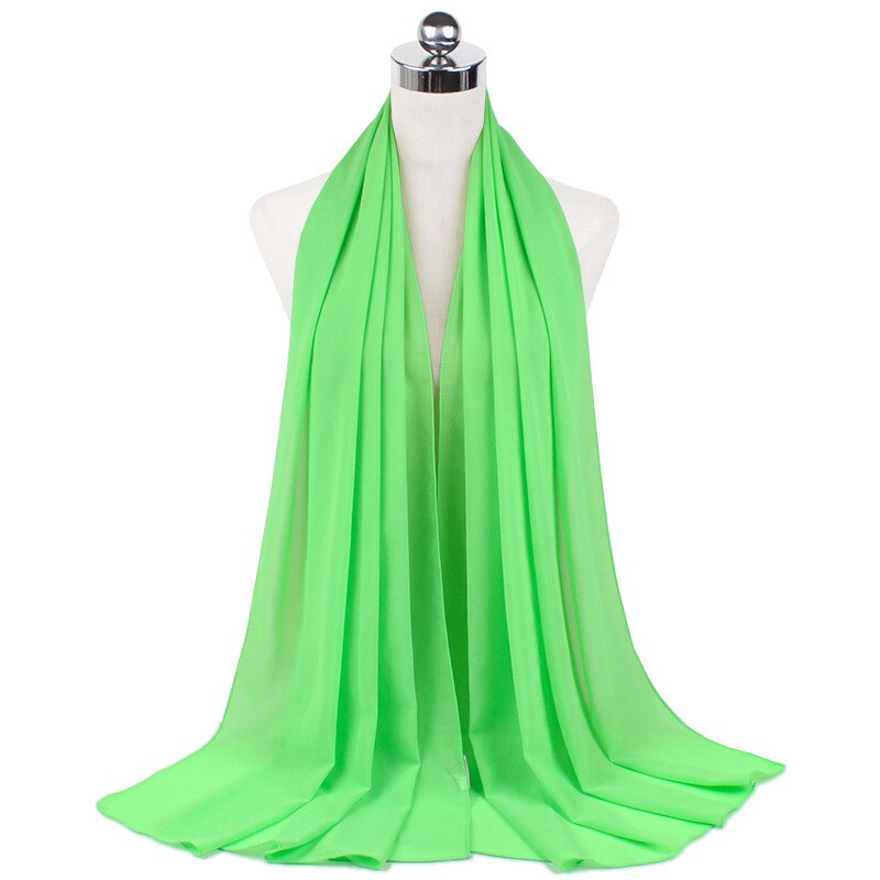 72*175cm Hijab Chiffon 2021 Maxi Big Size Scarf For Muslim Women Headscarf Ladies Headwraps Pashmina Hijab Muslim Fashion Islam