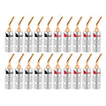 20pcs/10pairs Nakamichi BANANA PLUGS 24K Gold-plated 4MM Banana Connector with Screw Lock For Audio Jack Speaker Plugs Black&amp;Red
