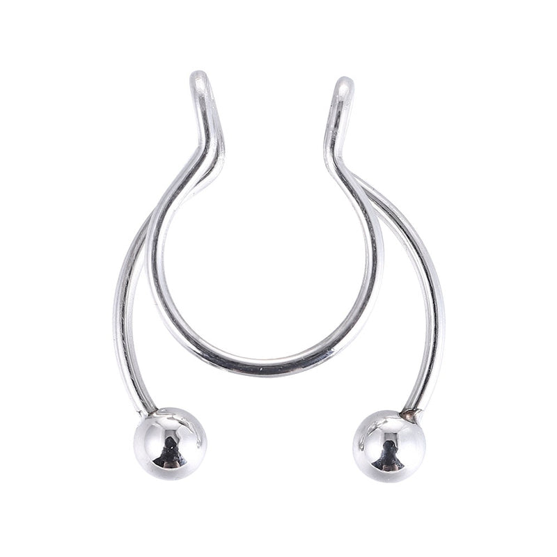 Stainless Steel Fake Piercing Nose Ring for Women Men Magnetic Septum Piercing Nose Cuff Punk Hip Hop Fake Body Jewelry Ear clip
