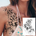Sexy Black Henna Temporary Tattoos For Women Girls Body Art Decoration Fake Jewelry Chains Waterproof Mandala Flower Tatoos Kit