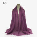 180X95CM Women Classic Muslim Crinkle Hijab Scarf Soft Cotton Head Scarves Turban Shawls Wraps Islamic Headband Femme Musulman