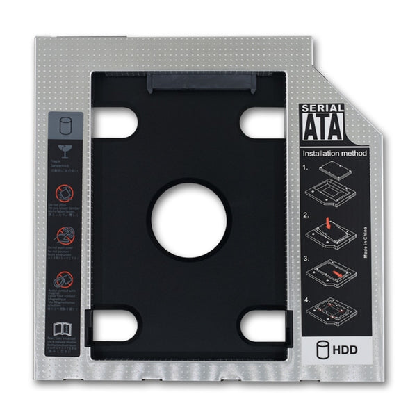 TISHRIC 9.5 12.7mm HDD Caddy Aluminum Universa SATA 3.0 2.5&quot; SSD CD DVD to HDD Case Optibay Enclosure CD-ROM ODD
