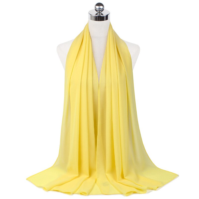 72*175cm Hijab Chiffon 2021 Maxi Big Size Scarf For Muslim Women Headscarf Ladies Headwraps Pashmina Hijab Muslim Fashion Islam