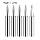 5Pcs 900M-T Copper Soldering Iron Tips IS/I/B/K/SK/2.4D/3.2D/1C/2C/3C/4C Lead-Free Welding Tips Head