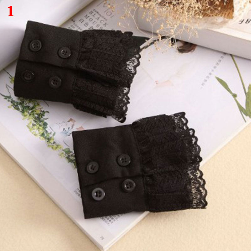 New Fake sleeves autumn winter wild sweater decorative sleeves pleated wrist Pleated organ fake sleeves universal fake cuff