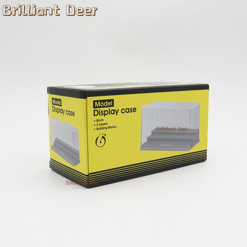 3 Steps Dustproof Acrylic Figures City Car Model Collection Display Box Building Block Storage Plexiglass Showcase Kid Toys