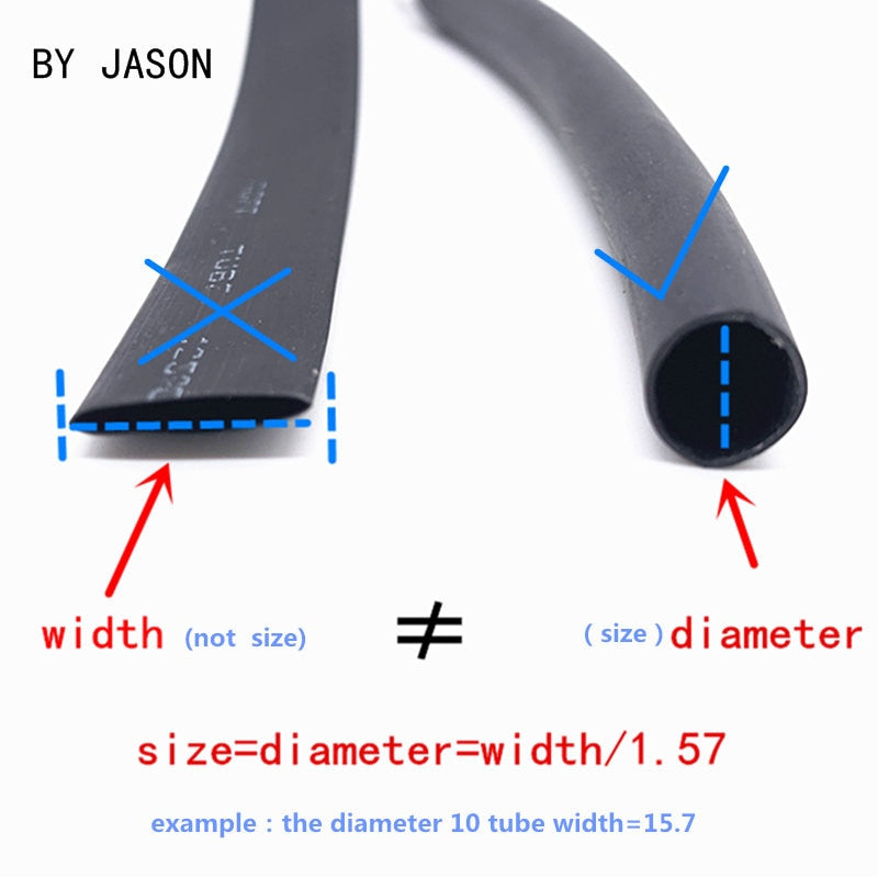 1meter 4:1 heat shrink tube  with Glue thermoretractile heat shrinkable tubing heat shrink tubing diameter 4 6 8 16 24 40 52 72