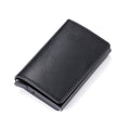 Custom Name Business Bank Credit Card Holder Men Wallet Coin Leather Wallet RFID Aluminium Box CardHolder with Money Clips Purse