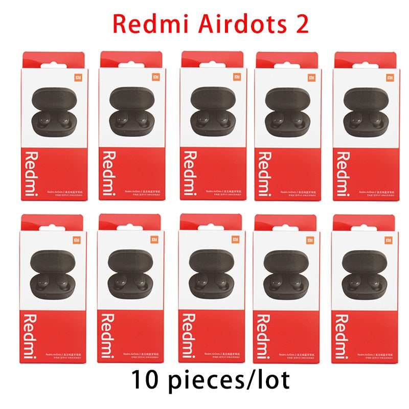 Wholesale3/6/10pcs Xiaomi Redmi Airdots 2 Bluetooth 5.0tws Waterproof Headphones Fone Xiaomi  Earbuds Basic 2  In-Ear Headphones