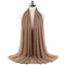 Muslim new Bubble Chiffon Hijab Scarf Women Solid Color Soft Long Shawls and Wraps Georgette Islamic Head Scarves Ladies Hijabs