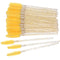 OKAYLASH 50Pcs Disposable Micro Glitter Eyelash Mascara Wands Mini Crystal Eye Lashes Brush Comb Pink White Spoolies