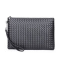 Fashion Leather Men&#39;s Clutch Bag Handbag Brand Woven PU Leather Bag Classic Black Large Capacity Envelope Bag 2021 New Wallet