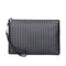Fashion Leather Men&#39;s Clutch Bag Handbag Brand Woven PU Leather Bag Classic Black Large Capacity Envelope Bag 2021 New Wallet