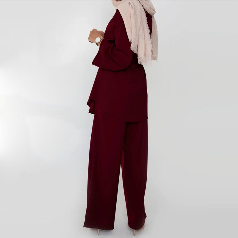 Eid Mubarak Kaftan Dubai Abaya Turkey Muslim Fashion Hijab Dress Sets Islam Clothing Abayas For Women Musulman Ensembles De Mode
