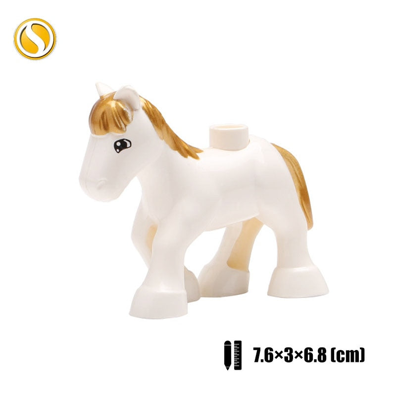Original Big Size Assemble Building Blocks Accessory Toys For Children Compatible Big Size Animals Sets Zoo Bricks Baby Gifts