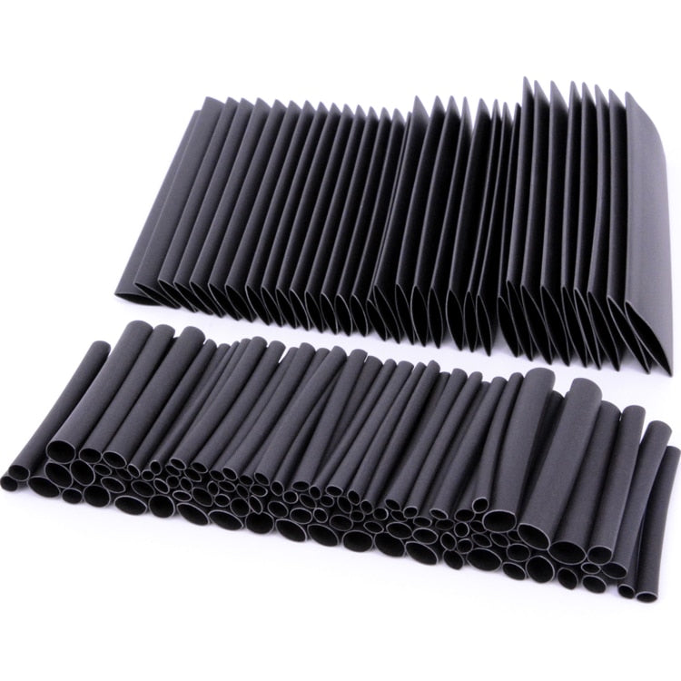 127 Pcs Heat Shrink Sleeving Tube Tube Assortment Kit Electrical Connection Electrical Wire Wrap Cable Waterproof Shrinkage 2:1