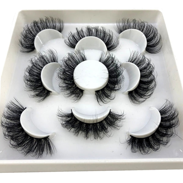 2022 New 5 pairs natural false eyelashes fake lashes long makeup 3d mink lashes eyelash extension mink eyelashes short eyelashes