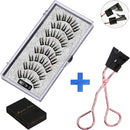 MB Anniversary 5 Magnetic Eyelashes With Tweezers Natural Wispy Faux Cils magnetique Mink Lashes Professional Eye Lashes Set