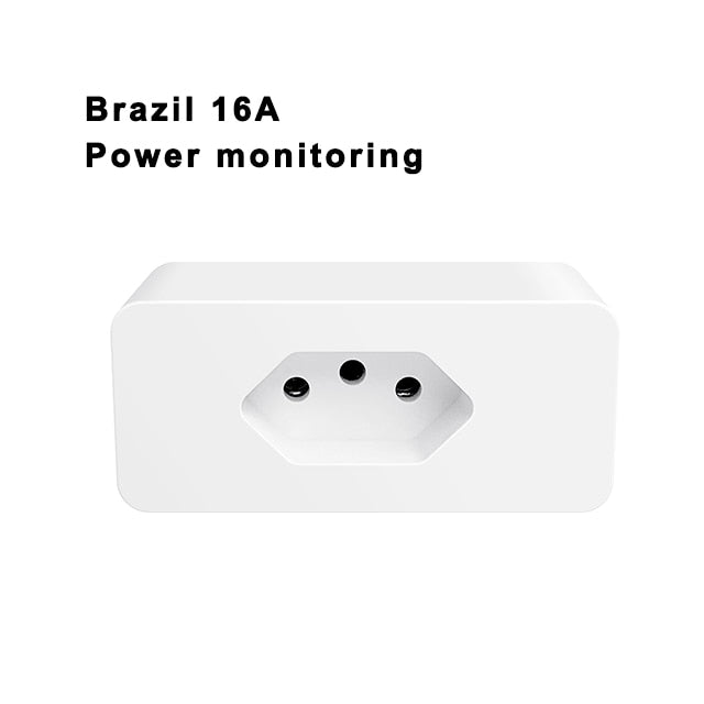 AVATTO  Tuya WiFi Smart Plug , 16A Brazil Standard Smart Life APP Remote Smart Socket Voice Works for Google Home, Alexa Echo