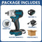 Brushless Cordless Electric Impact Wrench 18V Rechargeable Wrench Power Tool Compatible with Makita Battery Electric wrench