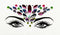 3D Sexy  face tattoo stickers Temporary tattoos  glitter fake tattoo  rhinestones for woman  Party face Jewels tatoo