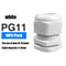 Waterproof Cable Gland 10pcs Cable entry IP68 PG7 for 3-6.5mm PG9 PG11 PG13.5 PG16 PG19/21/ White Black Nylon Plastic Connector