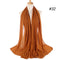 Muslim Bubble Chiffon Hijab Scarf Women Solid Color Soft Long Shawls and Wraps Georgette Head Scarves Ladies Hijabs