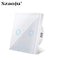 Szaoju EU Touch Switch Power Led Panel Wall Lamp Light Sensor Switches AC100-240V Tempered Crystal Glass 1/2/3 Gang Interruttore