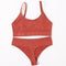 Seamless Women Bra Briefs Set Push Up Bra Crop Top High Waist Panties Sexy Lingerie Set Low Back Bralette Fitness Underwear Set