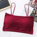 Fashion Women Sling Tube Top Sexy Bra Top Breathable Chest Pad Wearing Underwear Seamless Ice Silk Breast Wrap Lingerie Female