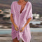 Hot 2021 Cotton Tunics for Beach Women Swimsuit Cover-ups Woman Swimwear Beach Cover up Beachwear Mini Dress Sai de Praia Drop