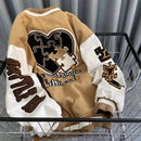 2021 street retro Letter embroidery baseball uniform cotton bomber jacket women winter loose all-match casual thickened jacket