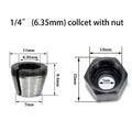 LAVIE 2 pcs set 6mm or 6.35mm or 8mm collet chuck with nut Engraving Trimming Machine Electric Router Milling Cutter Accessories