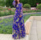 Maxi Dress Floral Printed  Loose Chiffon Fashion Abaya Islamic Clothes Muslim Female Saudi Arabia Dubai Kaftan Long Dress Summer