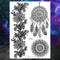 Sexy Black Henna Temporary Tattoos For Women Girls Body Art Decoration Fake Jewelry Chains Waterproof Mandala Flower Tatoos Kit