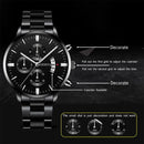 Fashion Mens Sports Watches Luxury Men Stainless Steel Quartz Wrist Watch for Man Business Casual Leather Watch часы мужские