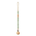 Baby Pacifier Clips Silicone Beads Wooden Ring Pacifier Chain Infant Nipple Appease Soother Chain Clips Dummy Holder Nipple Clip